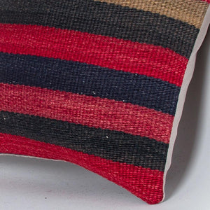 Striped_Multiple Color_Kilim Pillow Cover_16x16_Z1009_7671