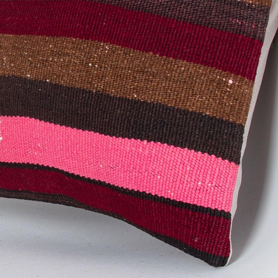 Striped_Multiple Color_Kilim Pillow Cover_16x16_Z1009_7725