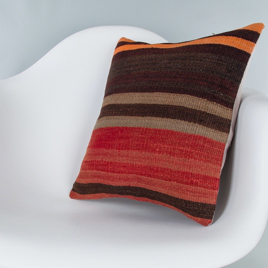 Striped_Multiple Color_Kilim Pillow Cover_16x16_Z1009_7764