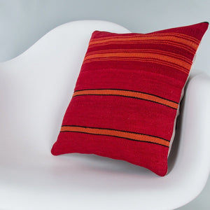 Striped_Multiple Color_Kilim Pillow Cover_16x16_Z1009_7765
