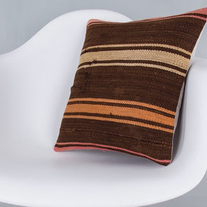 Striped_Multiple Color_Kilim Pillow Cover_16x16_Z1009_7914