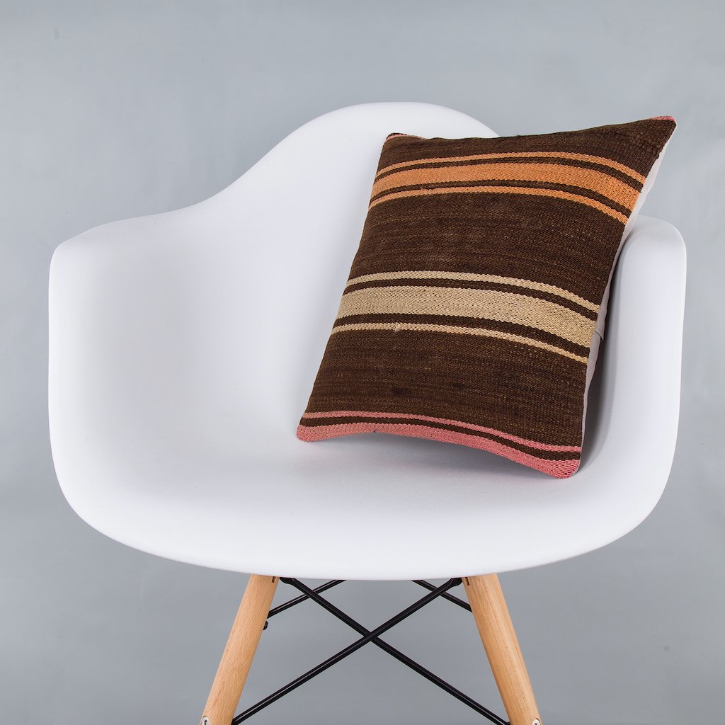 Striped_Multiple Color_Kilim Pillow Cover_16x16_Z1009_7915