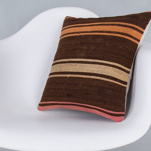 Striped_Multiple Color_Kilim Pillow Cover_16x16_Z1009_7915