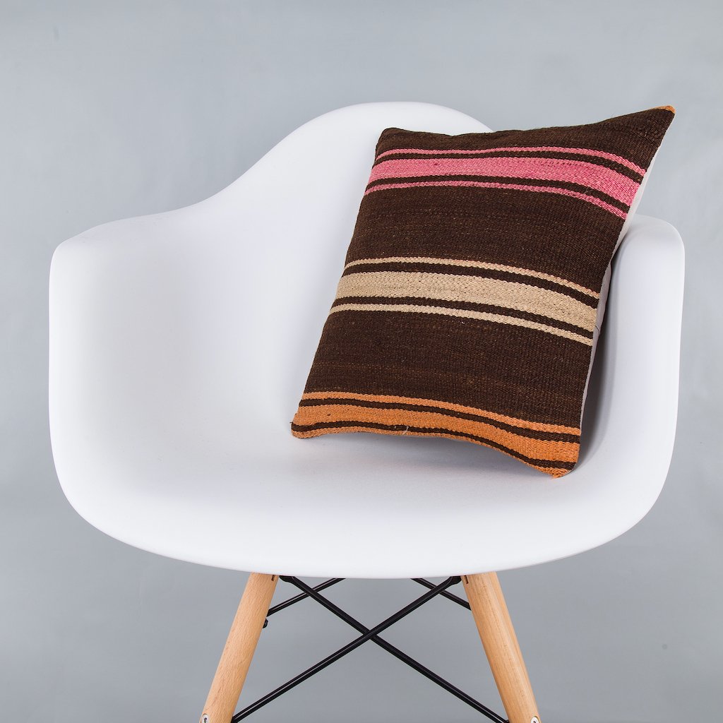 Striped_Multiple Color_Kilim Pillow Cover_16x16_Z1009_7927