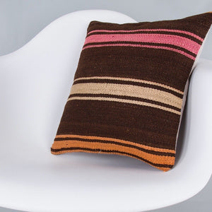 Striped_Multiple Color_Kilim Pillow Cover_16x16_Z1009_7927
