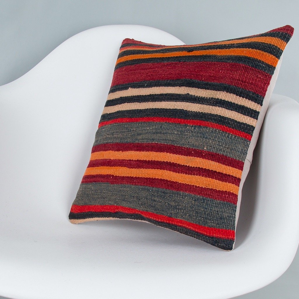 Striped_Multiple Color_Kilim Pillow Cover_16x16_Z1009_7968