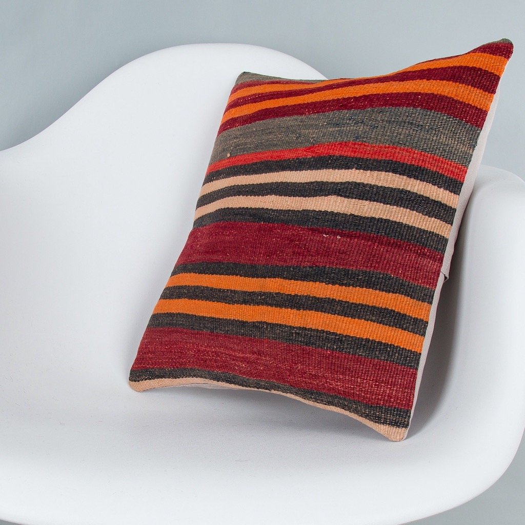 Striped_Multiple Color_Kilim Pillow Cover_16x16_Z1009_7969