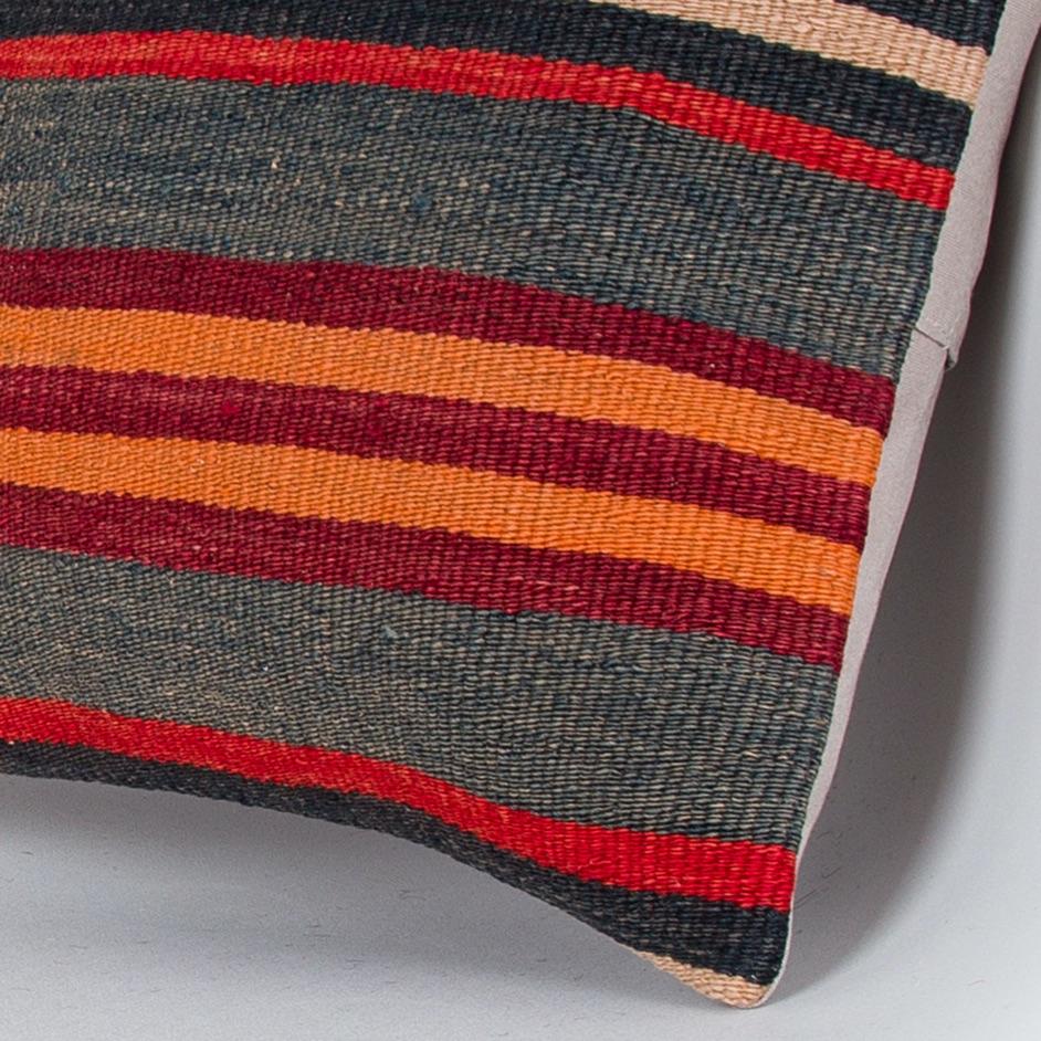 Striped_Multiple Color_Kilim Pillow Cover_16x16_Z1009_7971