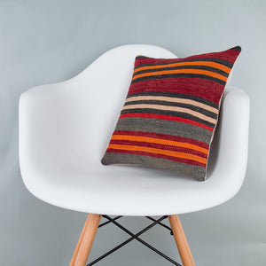 Striped_Multiple Color_Kilim Pillow Cover_16x16_Z1009_7972