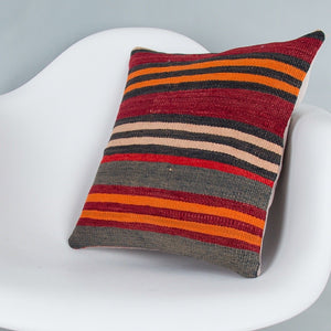 Striped_Multiple Color_Kilim Pillow Cover_16x16_Z1009_7972