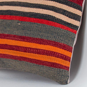 Striped_Multiple Color_Kilim Pillow Cover_16x16_Z1009_7972