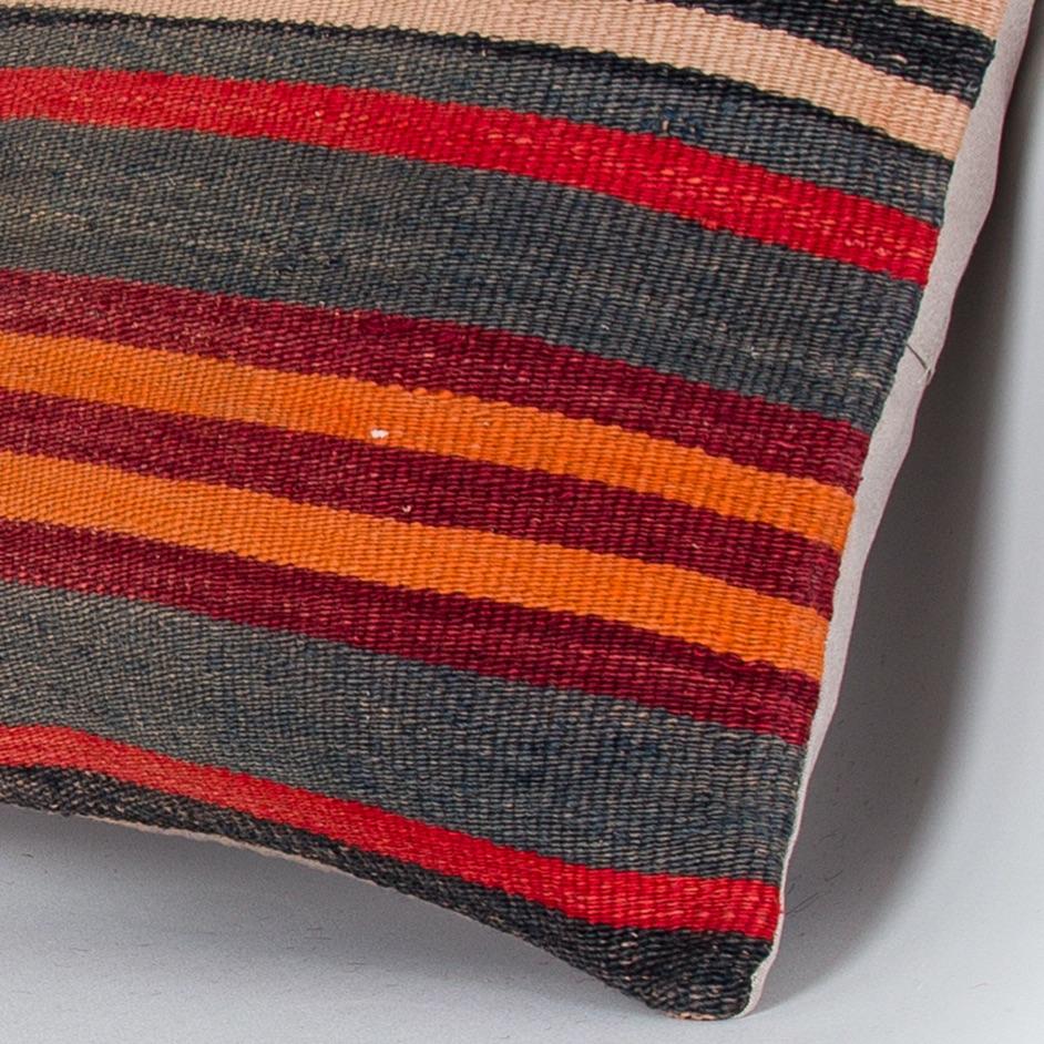 Striped_Multiple Color_Kilim Pillow Cover_16x16_Z1009_7976
