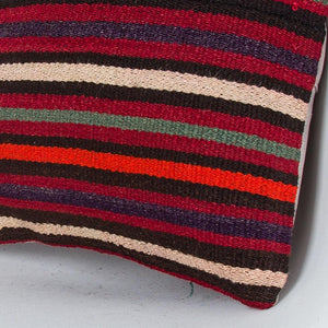 Striped_Multiple Color_Kilim Pillow Cover_16x16_Z1009_8137