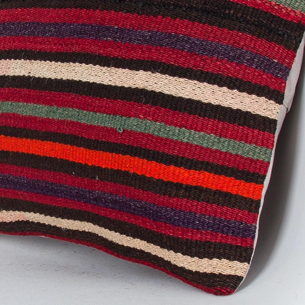 Striped_Multiple Color_Kilim Pillow Cover_16x16_Z1009_8138