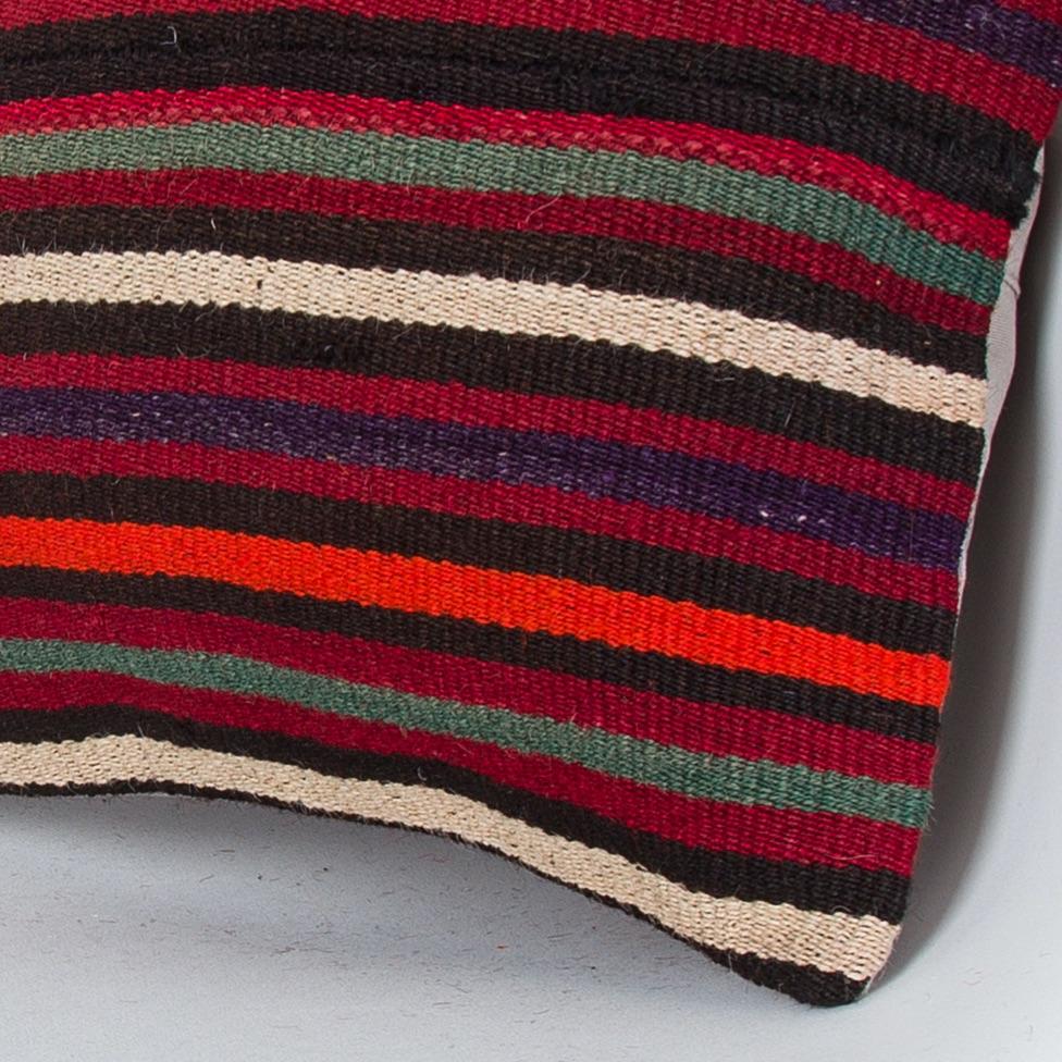 Striped_Multiple Color_Kilim Pillow Cover_16x16_Z1009_8139