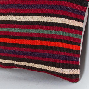 Striped_Multiple Color_Kilim Pillow Cover_16x16_Z1009_8140