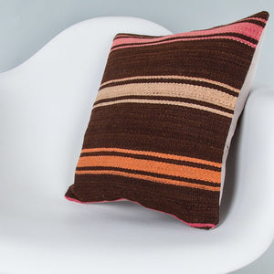 Striped_Multiple Color_Kilim Pillow Cover_16x16_Z1009_8176