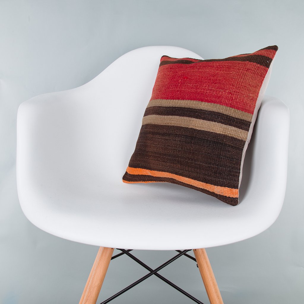 Striped_Multiple Color_Kilim Pillow Cover_16x16_Z1009_8192