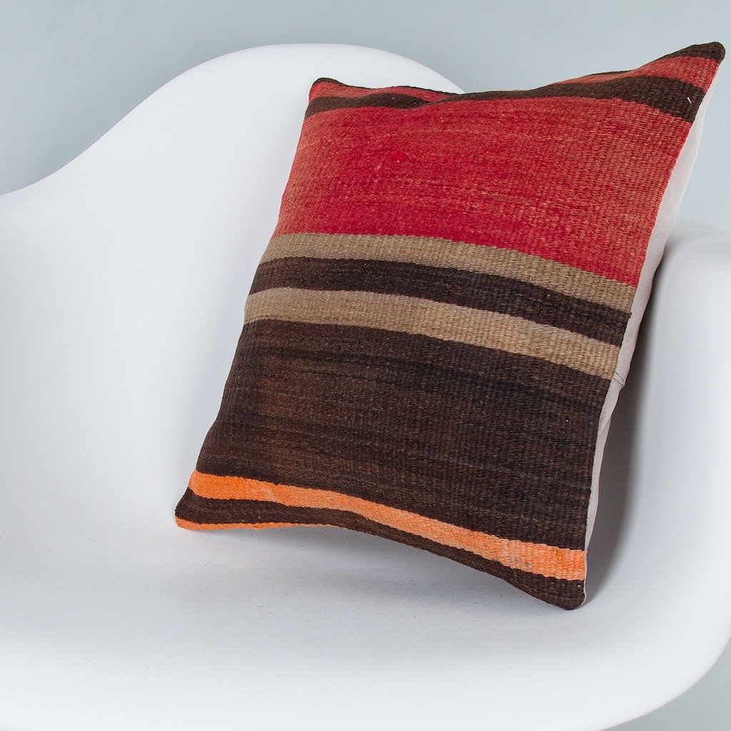 Striped_Multiple Color_Kilim Pillow Cover_16x16_Z1009_8192