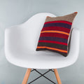 Striped_Multiple Color_Kilim Pillow Cover_16x16_Z1009_8195