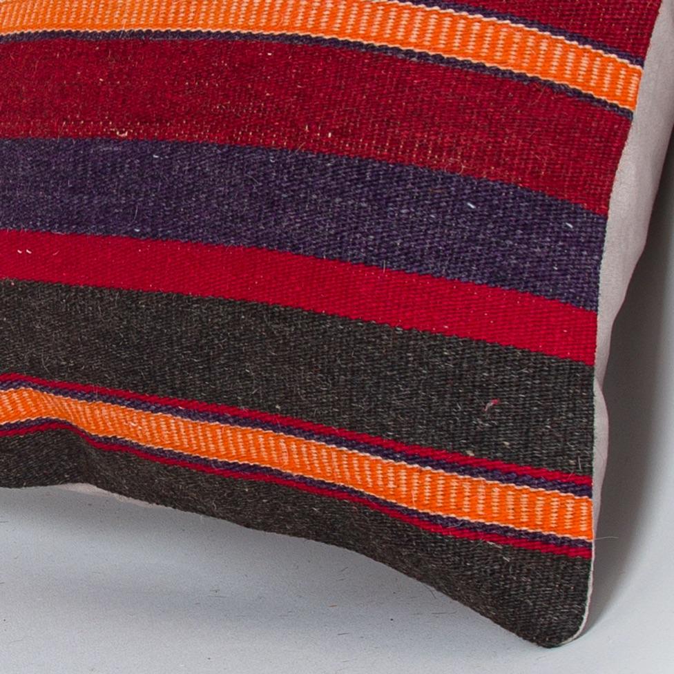 Striped_Multiple Color_Kilim Pillow Cover_16x16_Z1009_8195