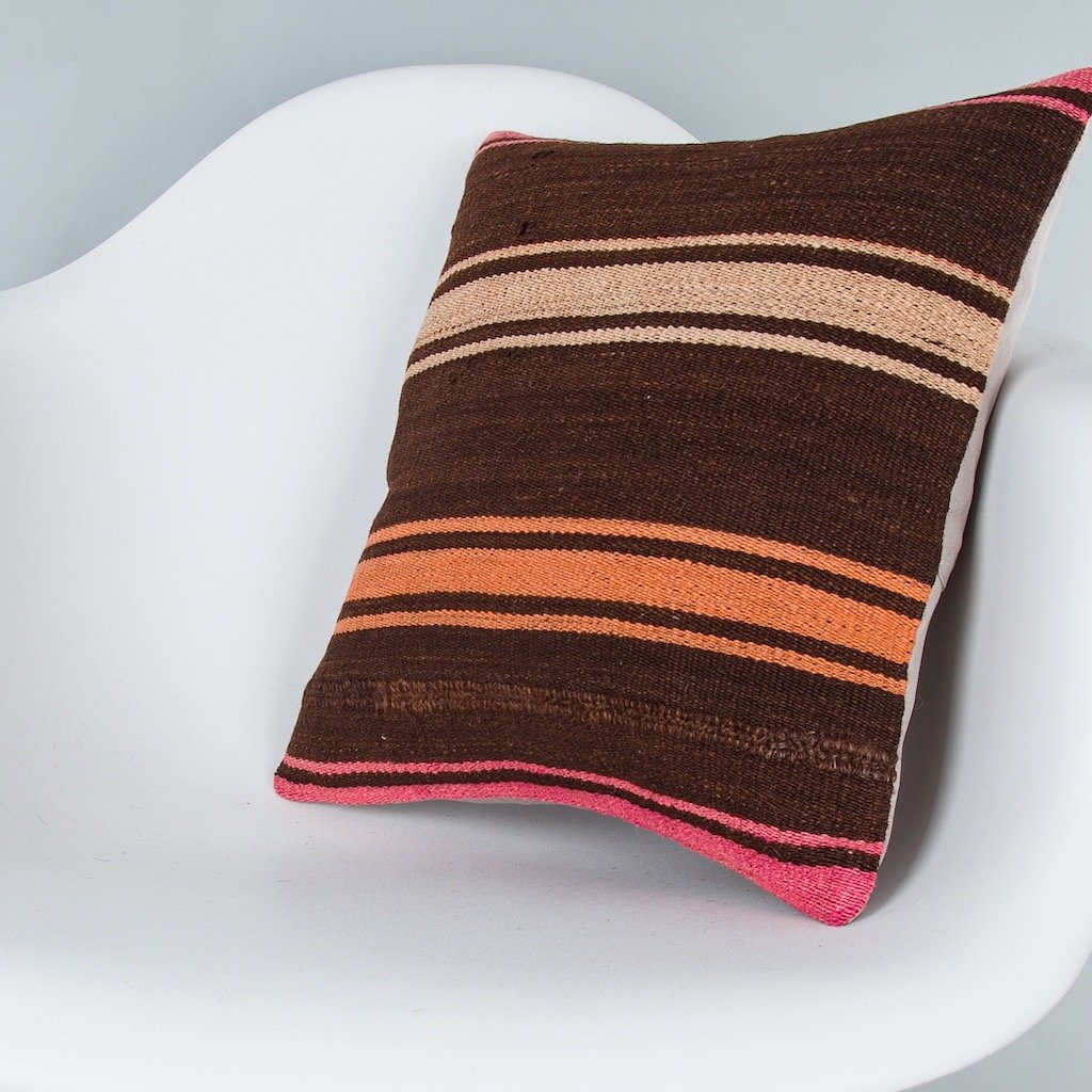 Striped_Multiple Color_Kilim Pillow Cover_16x16_Z1009_8203