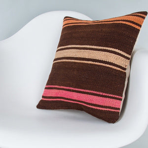 Striped_Multiple Color_Kilim Pillow Cover_16x16_Z1009_8298
