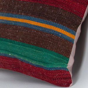 Striped_Multiple Color_Kilim Pillow Cover_16x16_Z1009_8365