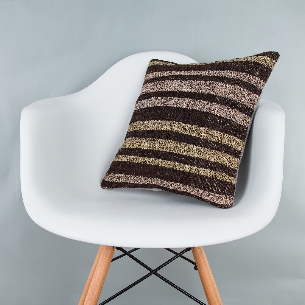 Striped_Multiple Color_Kilim Pillow Cover_16x16_Z1009_8398