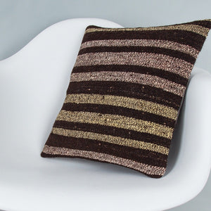 Striped_Multiple Color_Kilim Pillow Cover_16x16_Z1009_8399