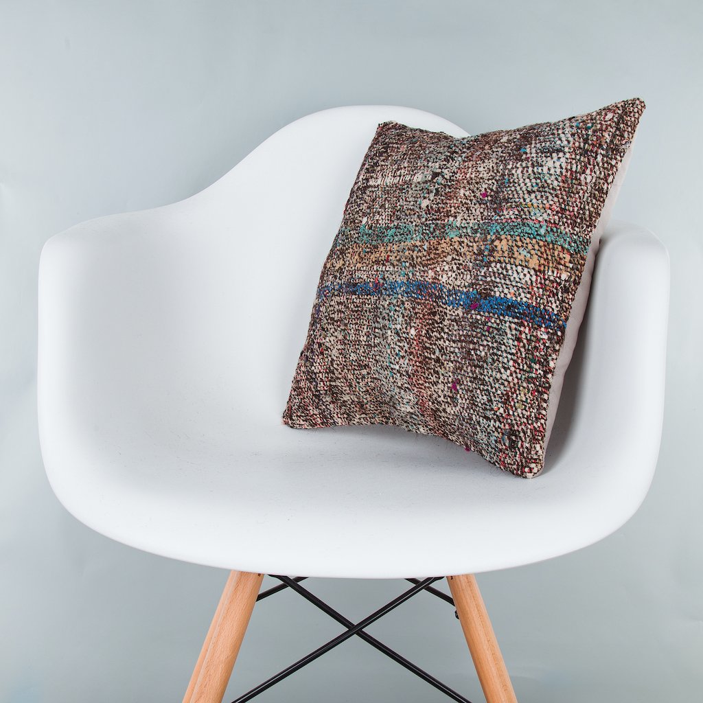 Striped_Multiple Color_Kilim Pillow Cover_16x16_Z1009_8416