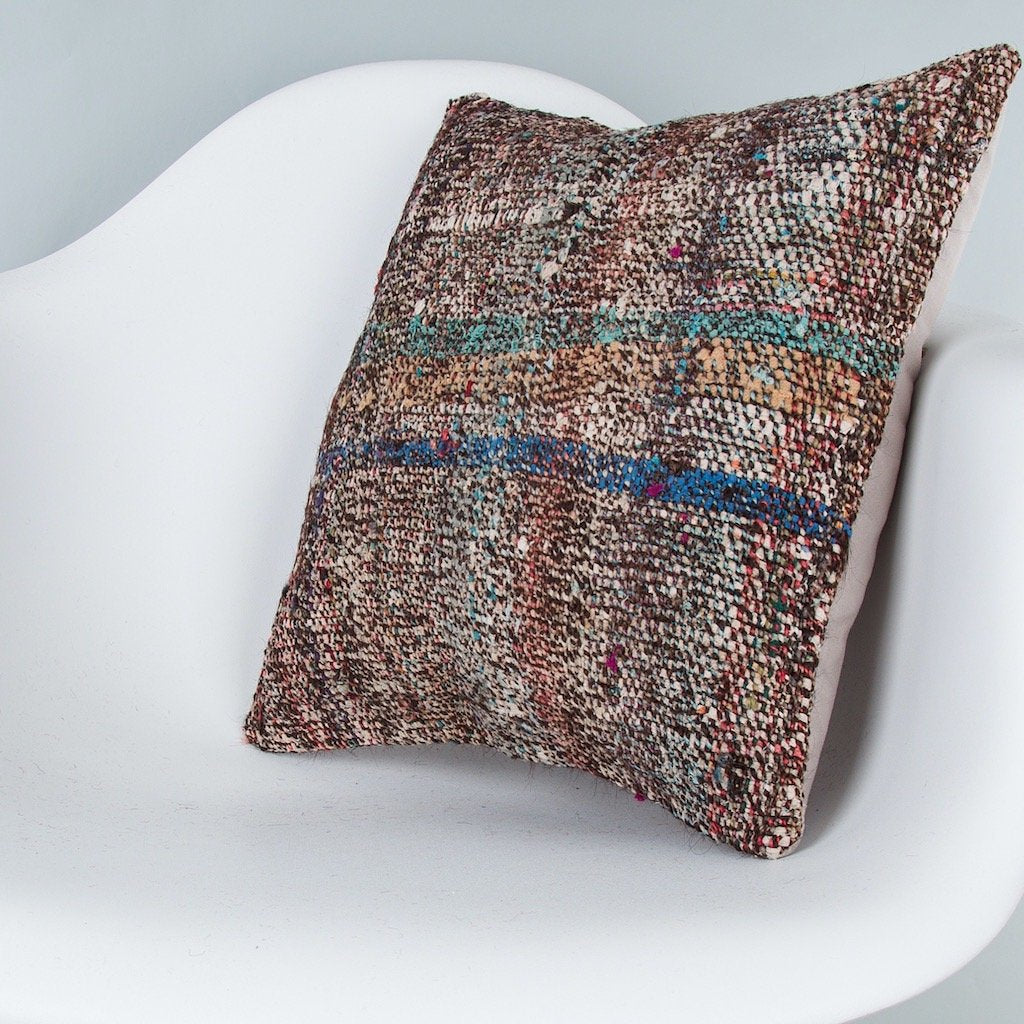 Striped_Multiple Color_Kilim Pillow Cover_16x16_Z1009_8416