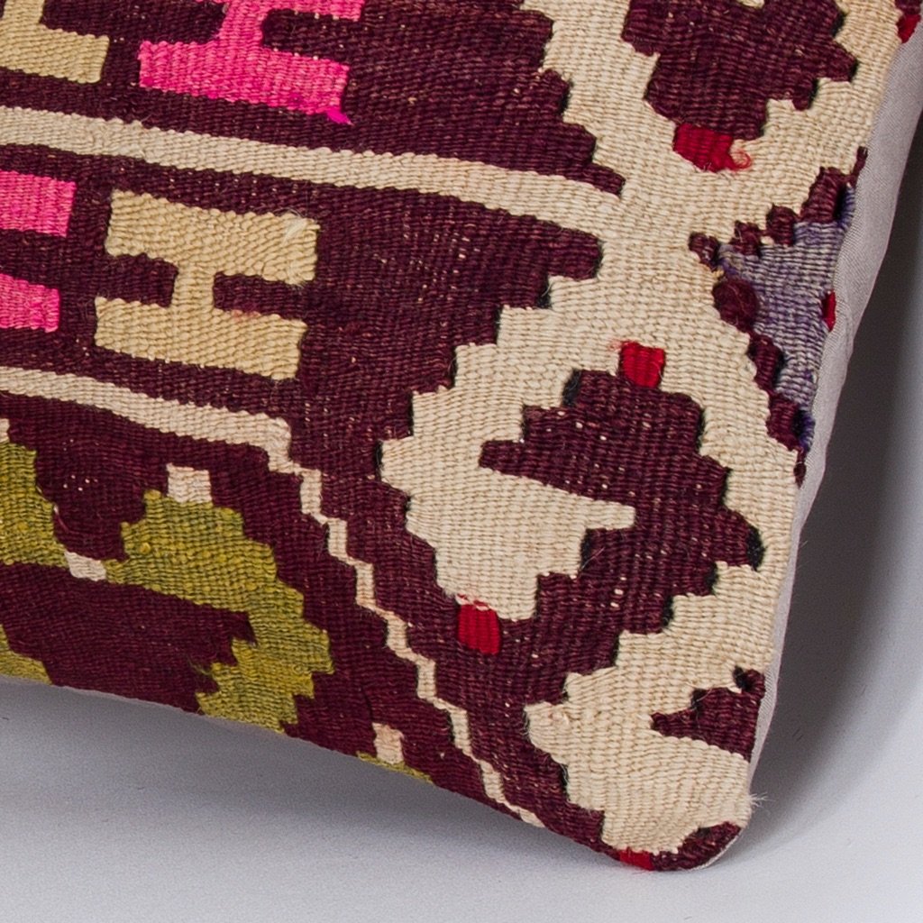 Tribal_Multiple Color_Kilim Pillow Cover_16x16_Z1007_7296