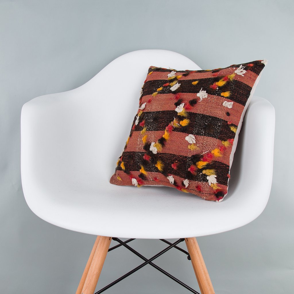Tribal_Multiple Color_Kilim Pillow Cover_16x16_Z1007_7503