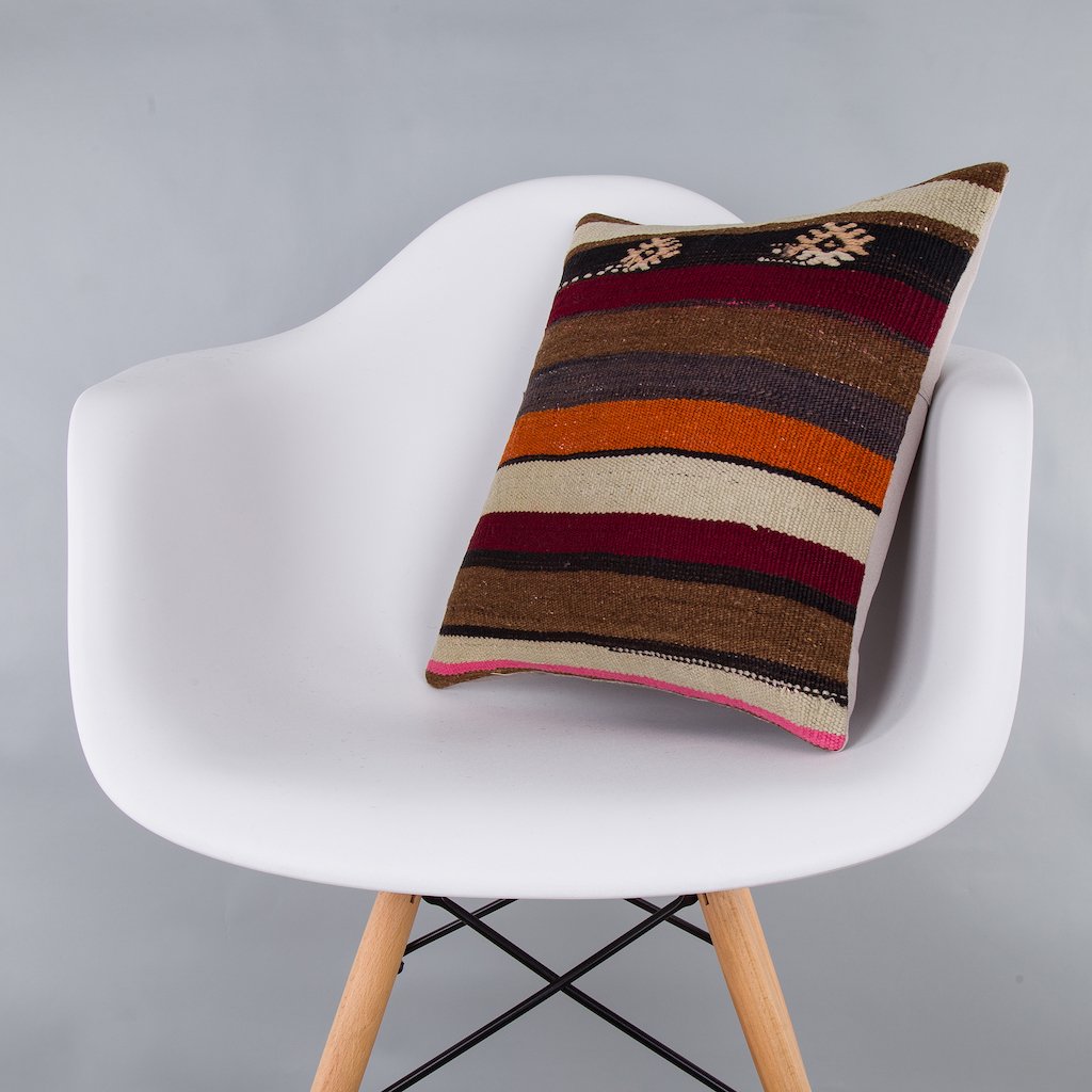 Tribal_Multiple Color_Kilim Pillow Cover_16x16_Z1007_7518