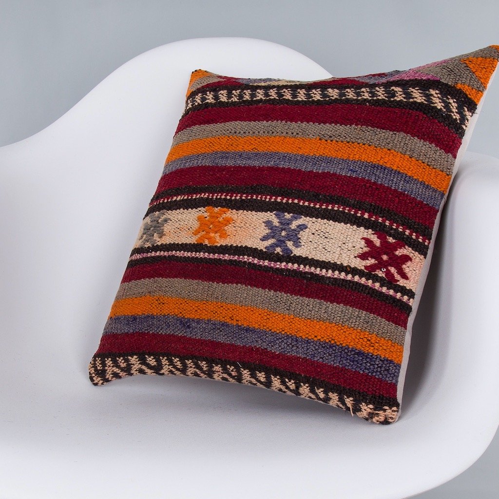 Tribal_Multiple Color_Kilim Pillow Cover_16x16_Z1007_7520