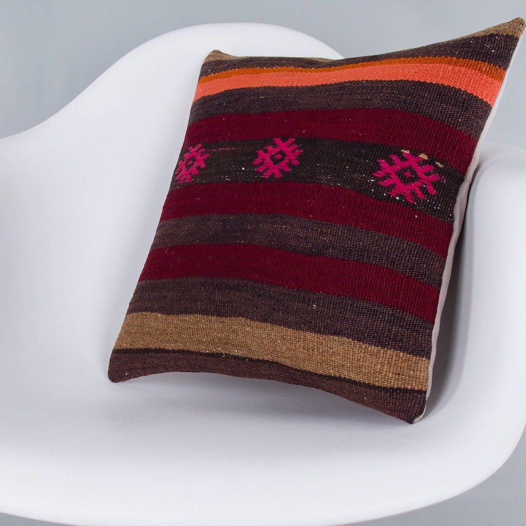 Tribal_Multiple Color_Kilim Pillow Cover_16x16_Z1007_7528