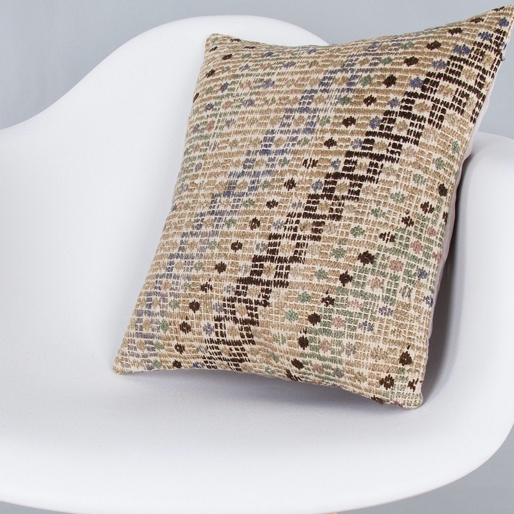 Tribal_Multiple Color_Kilim Pillow Cover_16x16_Z1007_7655