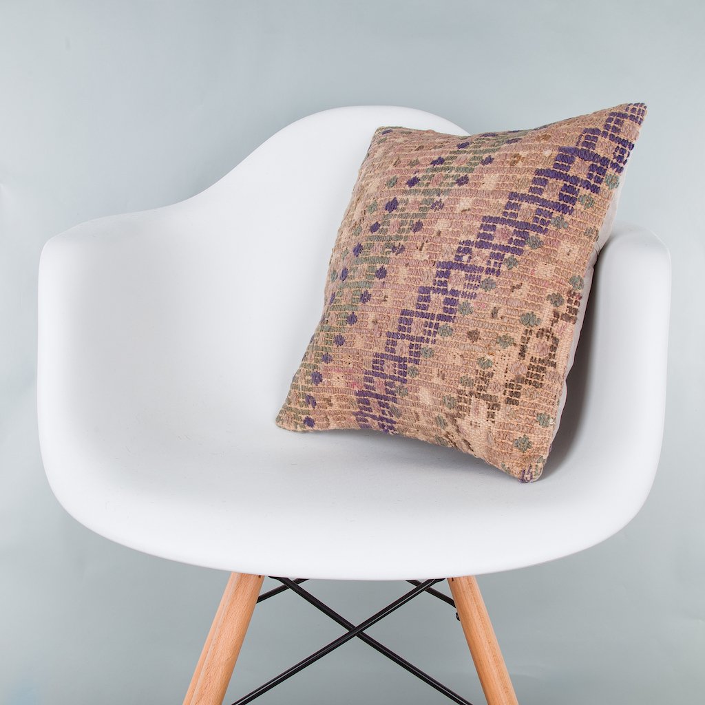 Tribal_Multiple Color_Kilim Pillow Cover_16x16_Z1007_7731