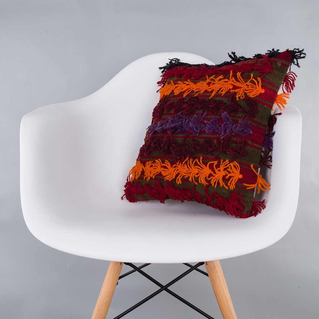 Tulu_Multiple Color_Kilim Pillow Cover_16x16_Z1011_7597
