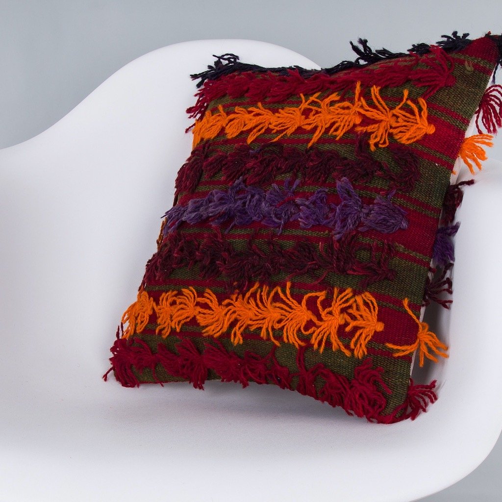 Tulu_Multiple Color_Kilim Pillow Cover_16x16_Z1011_7597
