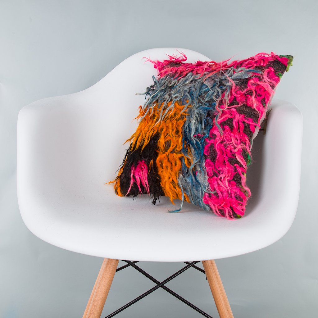Tulu_Multiple Color_Kilim Pillow Cover_16x16_Z1011_8317