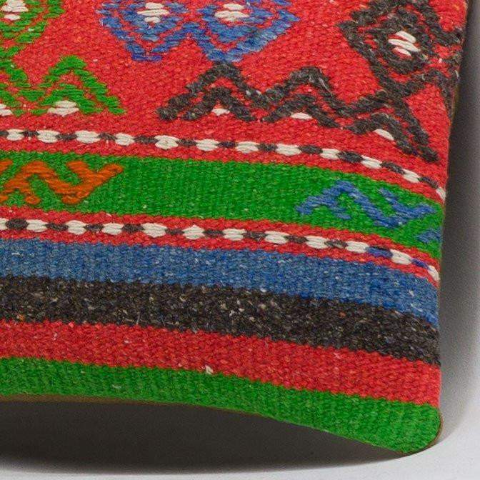 Anatolian Multi Color Kilim Pillow Cover 16x16 3657 - kilimpillowstore
 - 3
