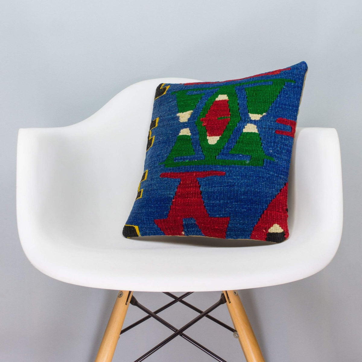 Chevron Multi Color Kilim Pillow Cover 16x16 3342 - kilimpillowstore
 - 1
