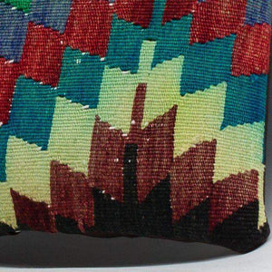 Chevron Multi Color Kilim Pillow Cover 16x16 3971 - kilimpillowstore
 - 3