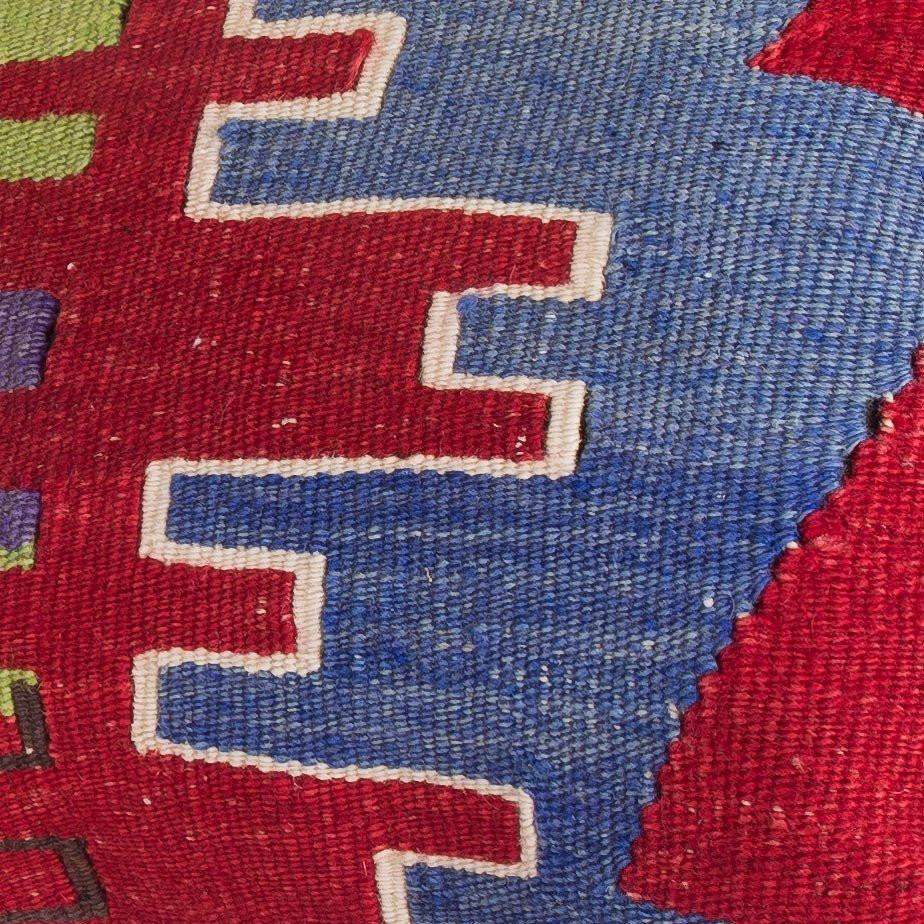Chevron Multi Color Kilim Pillow Cover 16x16 4949 - kilimpillowstore
 - 3
