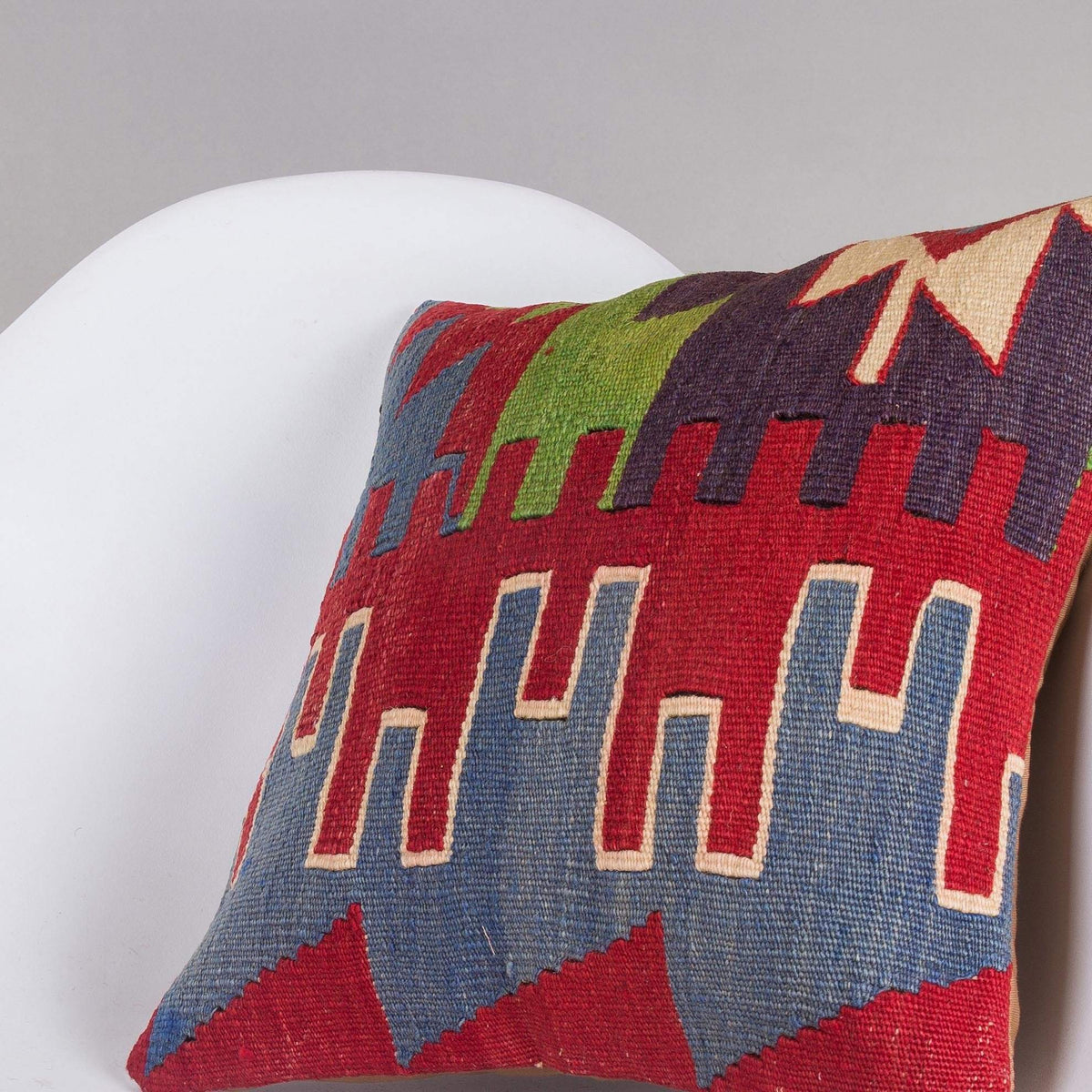Chevron Multi Color Kilim Pillow Cover 16x16 4963 - kilimpillowstore
 - 2