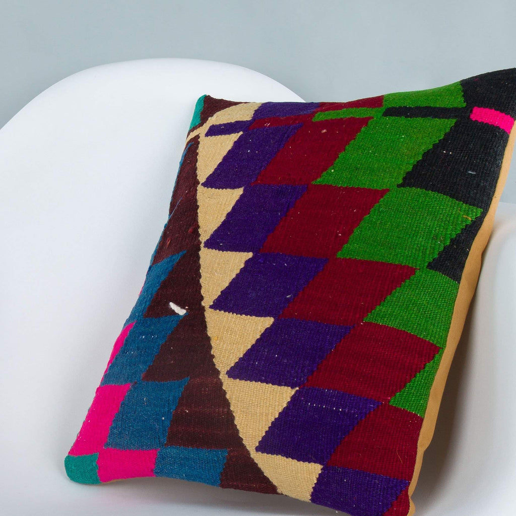 Chevron_Multiple Color_Kilim Pillow Cover_16x16_A0229_6641