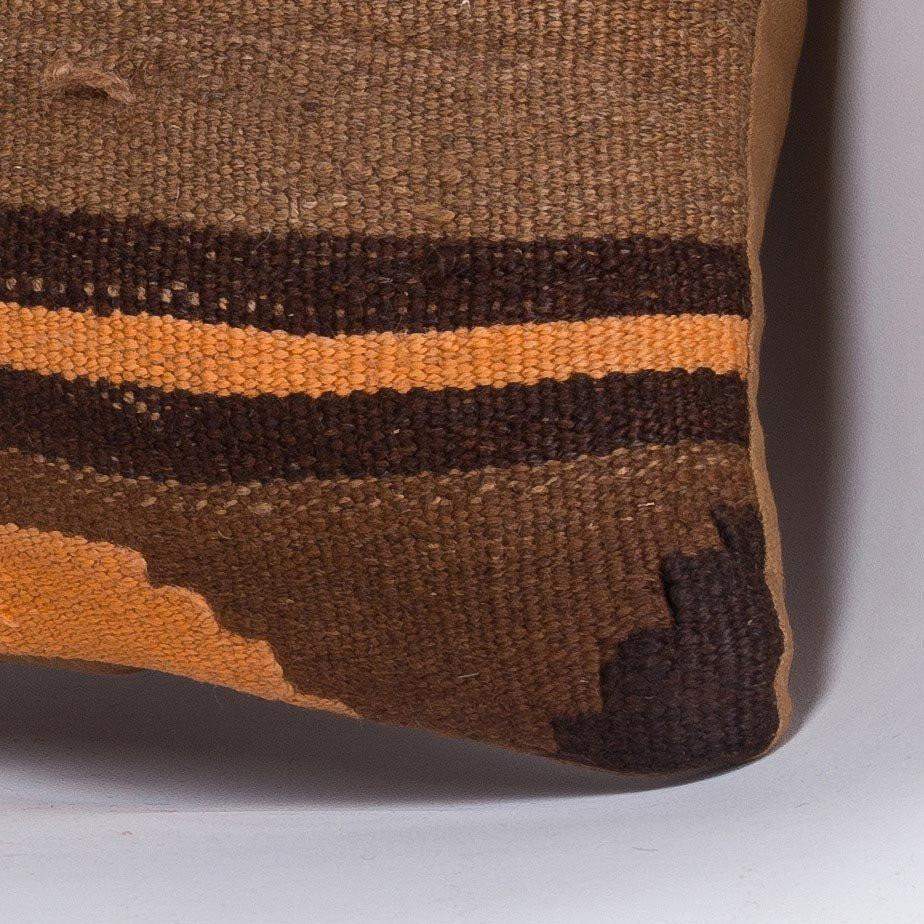 Geometric Brown Kilim Pillow Cover 16x16 4640 - kilimpillowstore
 - 3