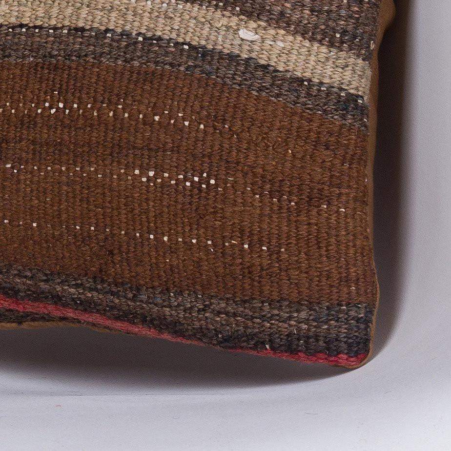 Geometric Brown Kilim Pillow Cover 16x16 4646 - kilimpillowstore
 - 3